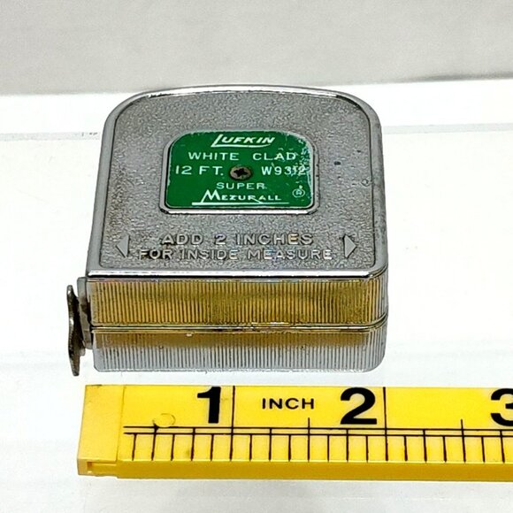 Lufkin Super Mezurall 12 ft White Clad Measuring Tape No. W9312 Made USA 1970s - Picture 7 of 7
